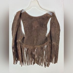 Genuine Leather Brown Vest, Medium